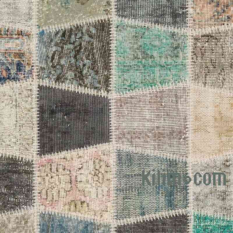 Multicolor Patchwork Hand-Knotted Turkish Runner - 2' 11" x 10' 1" (35 in. x 121 in.) - K0053973