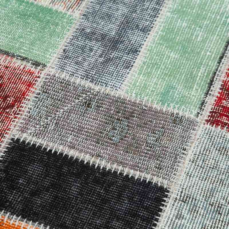 Multicolor Patchwork Hand-Knotted Turkish Runner - 2' 10" x 9' 7" (34 in. x 115 in.) - K0054018