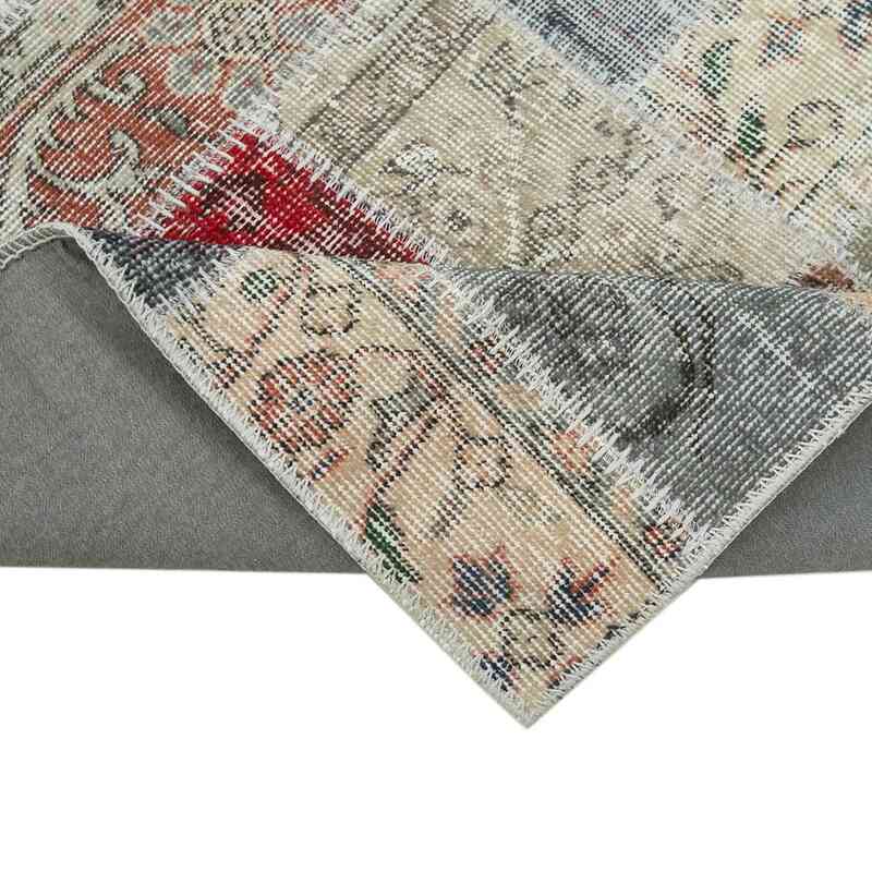 Multicolor Patchwork Hand-Knotted Turkish Runner - 2' 10" x 9' 7" (34 in. x 115 in.) - K0054018