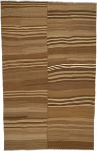 Brown Vintage Anatolian Kilim Rug - 6' 9" x 10' 6" (81" x 126")