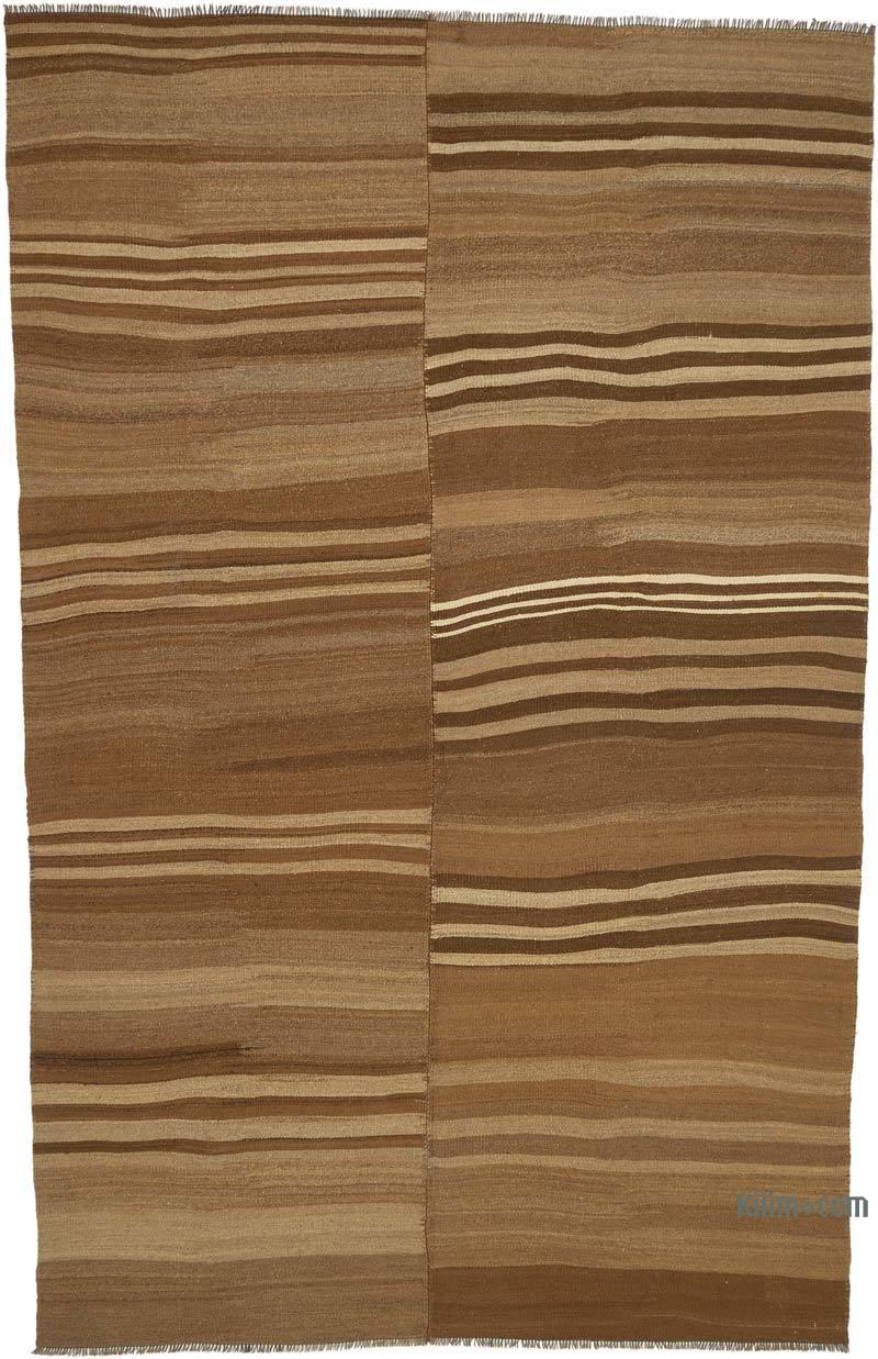 Marrón Alfombra Vintage Anatolian Kilim - 206 cm x 321 cm - K0054044