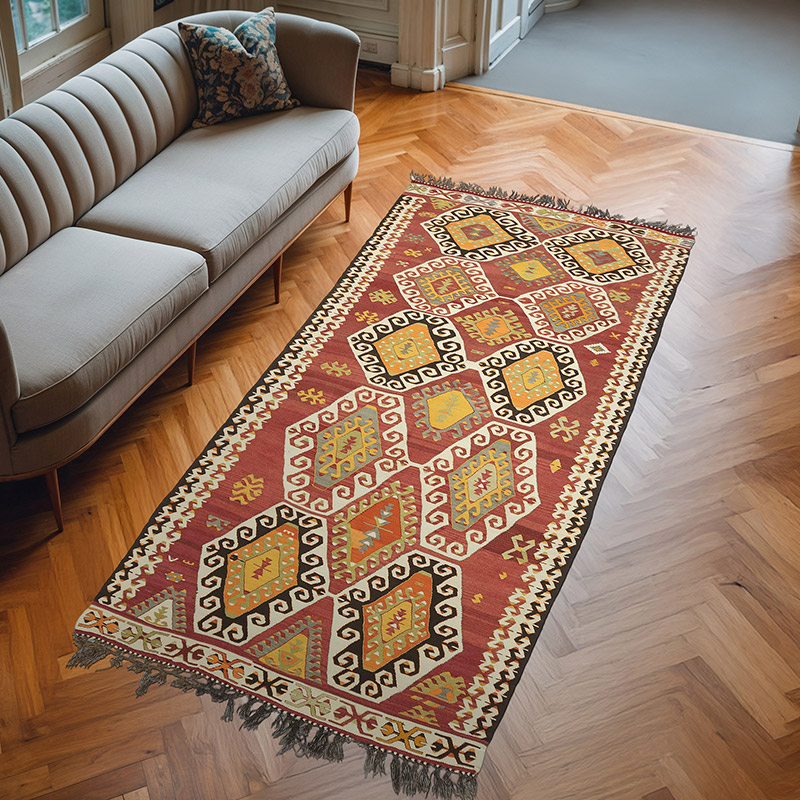 Alfombra Vintage Mut Kilim - 150 cm x 313 cm - K0054066