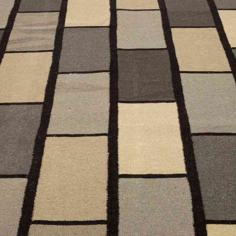 Brown New Handwoven Turkish Kilim Rug - 6' 1" x 8' 6" (73" x 102") - K0054070
