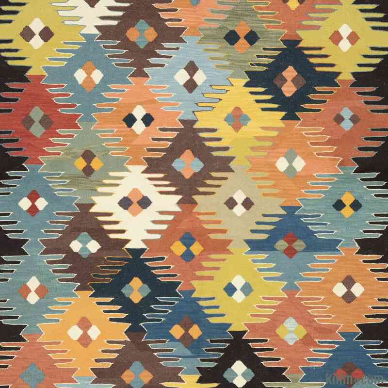 Multicolor New Handwoven Turkish Kilim Rug - 6' 8" x 10'  (80 in. x 120 in.) - K0054076