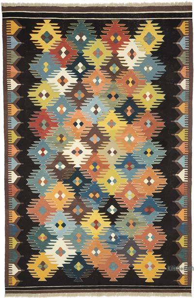Çok Renkli Yeni Kök Boya El Dokuma Kilim - 204 cm x 306 cm