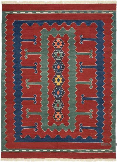 Kırmızı Yeni Kök Boya El Dokuma Kilim - 190 cm x 251 cm