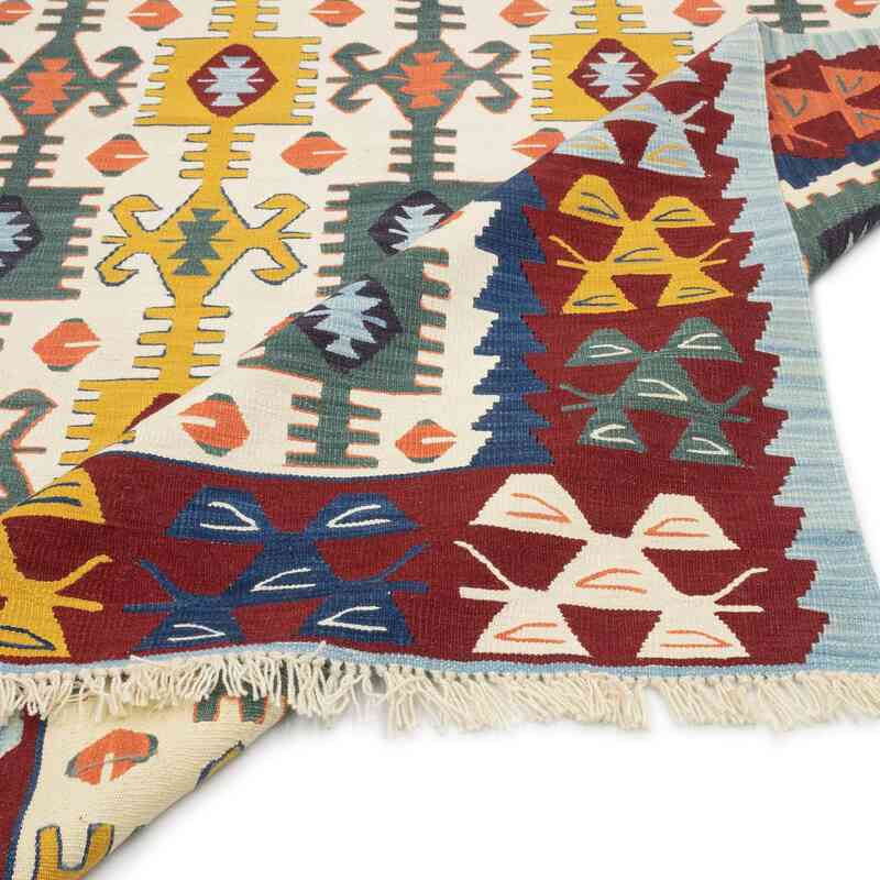 Multicolor New Handwoven Turkish Kilim Rug - 6' 1" x 8' 4" (73" x 100") - K0054078