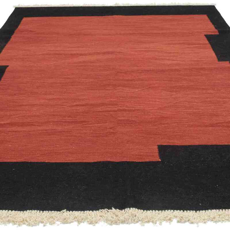 Kırmızı, Siyah Yeni El Dokuma Kilim - K0054080