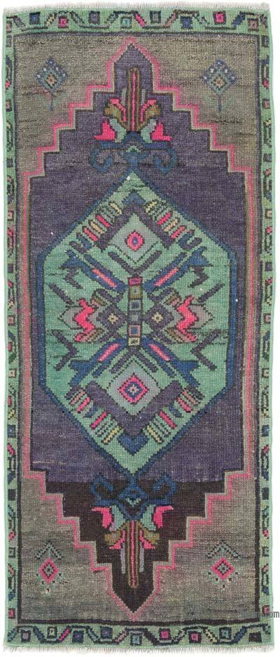 Vintage Turkish Hand-Knotted Rug - 1' 5" x 3' 4" (17 in. x 40 in.)
