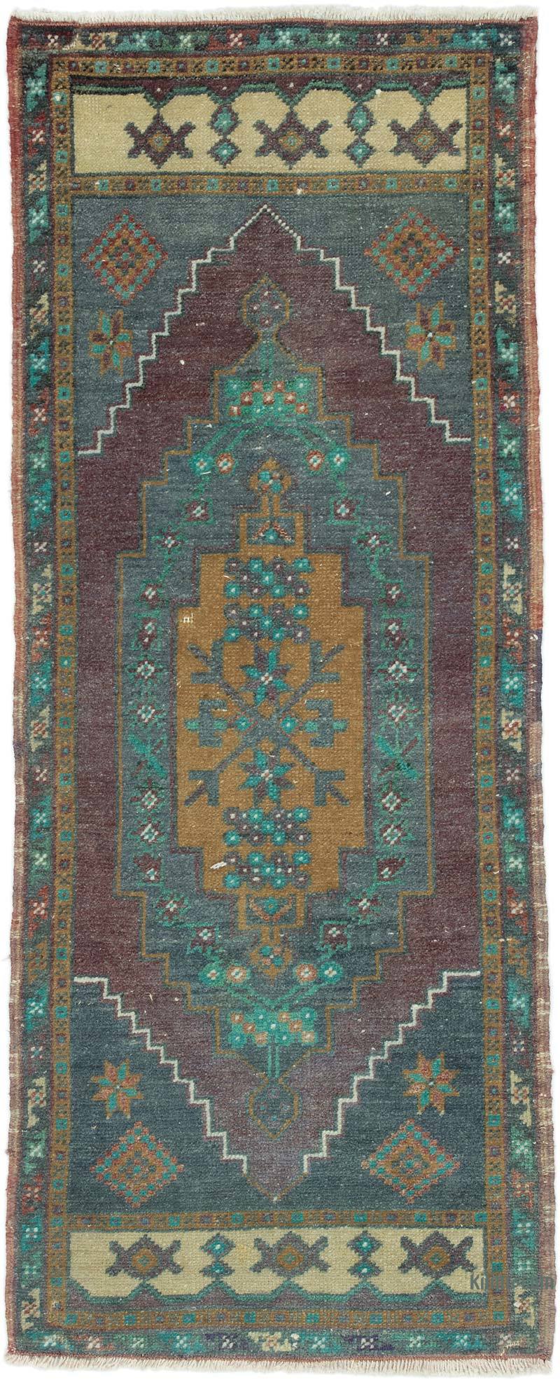 El Dokuma Vintage Halı - 50 cm x 124 cm - K0054101