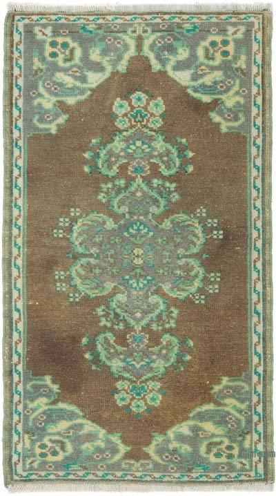 El Dokuma Vintage Halı - 52 cm x 91 cm
