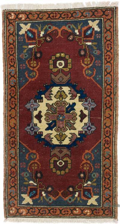 Vintage Turkish Hand-Knotted Rug - 1' 10" x 3' 3" (22 in. x 39 in.)