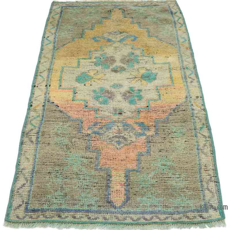 Vintage Turkish Hand-Knotted Rug - 1' 10" x 3' 7" (22 in. x 43 in.) - K0054107