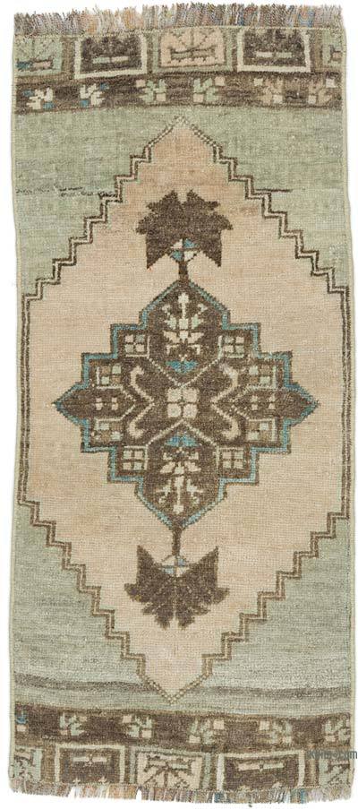 Vintage Turkish Hand-Knotted Rug - 1' 3" x 2' 9" (15 in. x 33 in.)
