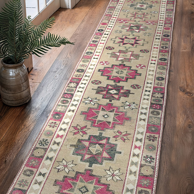 Alfombra Vintage de pasillo - 76 cm x 350 cm - K0054112