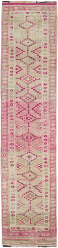 Alfombra Vintage de pasillo - 92 cm x 394 cm