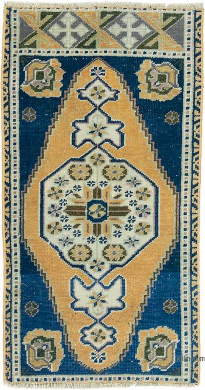 Vintage Turkish Hand-Knotted Rug - 1' 5" x 2' 8" (17 in. x 32 in.)