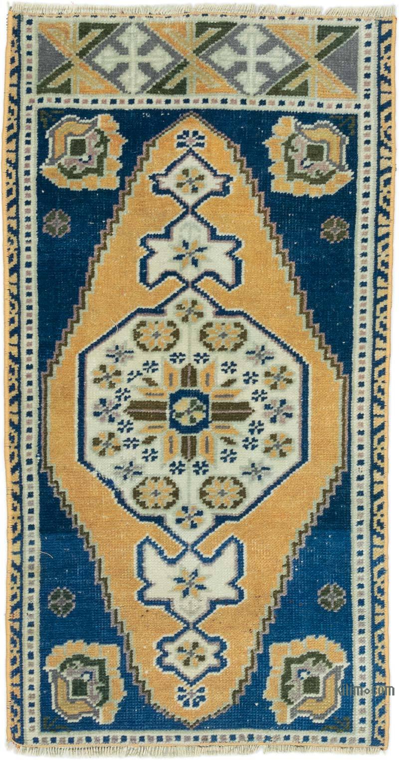 Vintage Turkish Hand-Knotted Rug - 1' 5" x 2' 8" (17" x 32") - K0054266