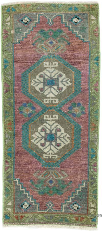 Vintage Turkish Hand-Knotted Rug - 1' 5" x 3' 1" (17 in. x 37 in.)