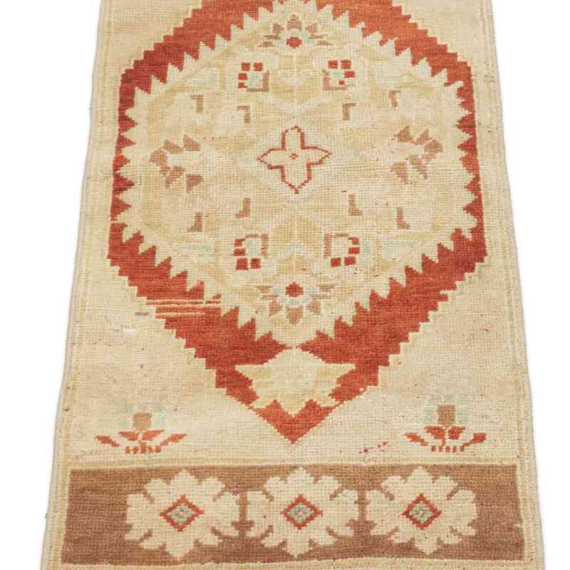 Alfombra Vintage Turca Anudada a Mano - 42 cm x 84 cm - K0054277