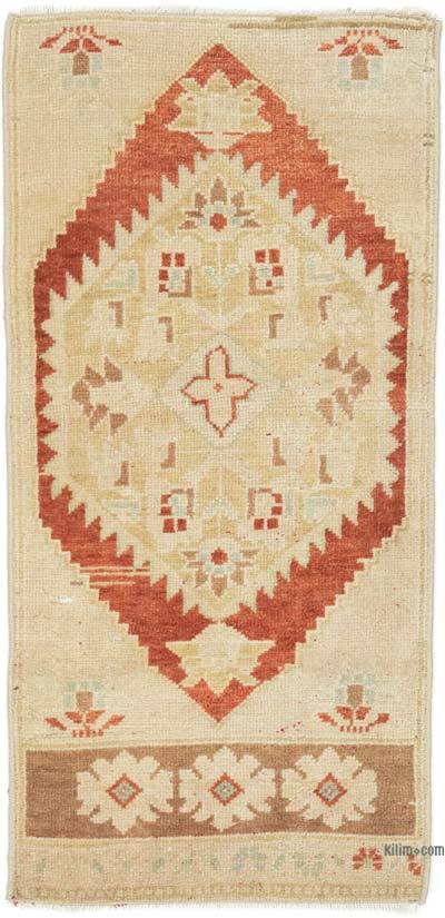 El Dokuma Vintage Halı - 42 cm x 84 cm