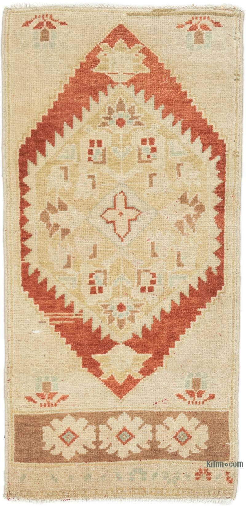 Alfombra Vintage Turca Anudada a Mano - 42 cm x 84 cm - K0054277