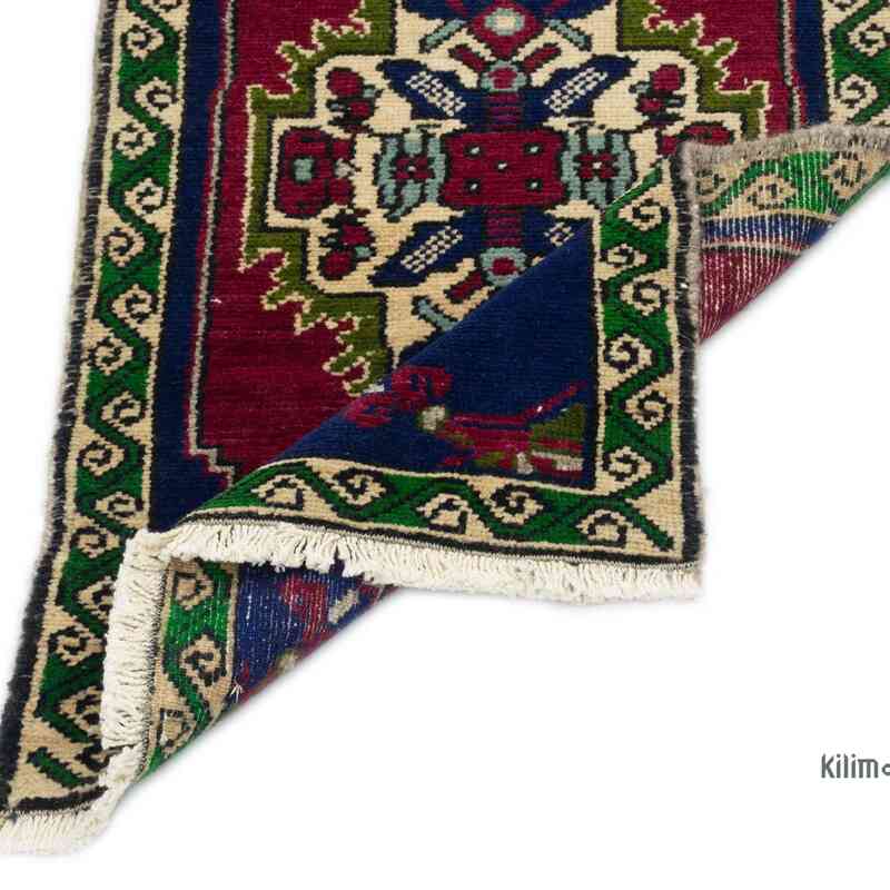 El Dokuma Vintage Halı - 48 cm x 85 cm - K0054279