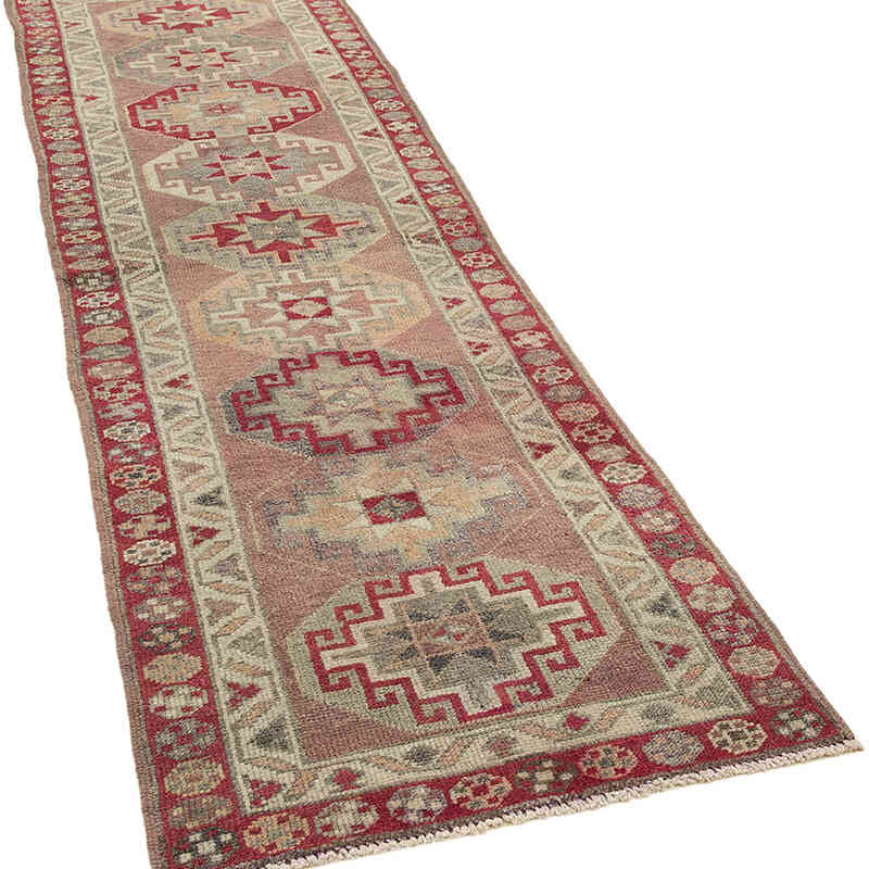 Vintage Tribal Runner Rug - 2' 8" x 8' 10" (32" x 106") - K0054295