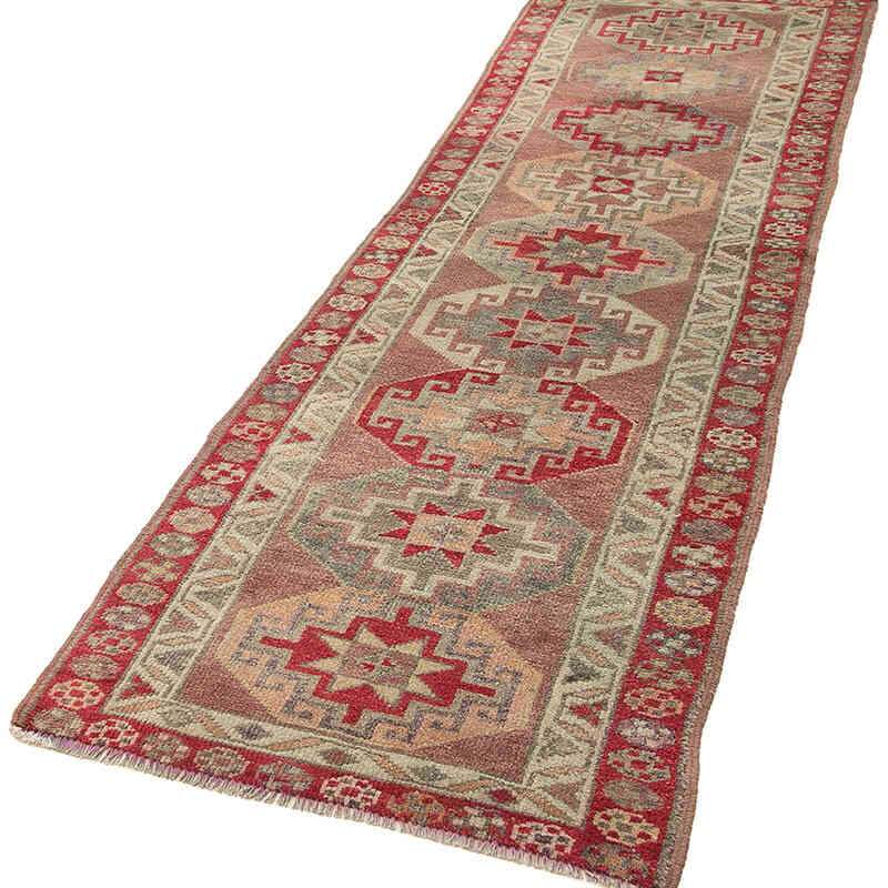 Vintage Tribal Runner Rug - 2' 8" x 8' 10" (32" x 106") - K0054295
