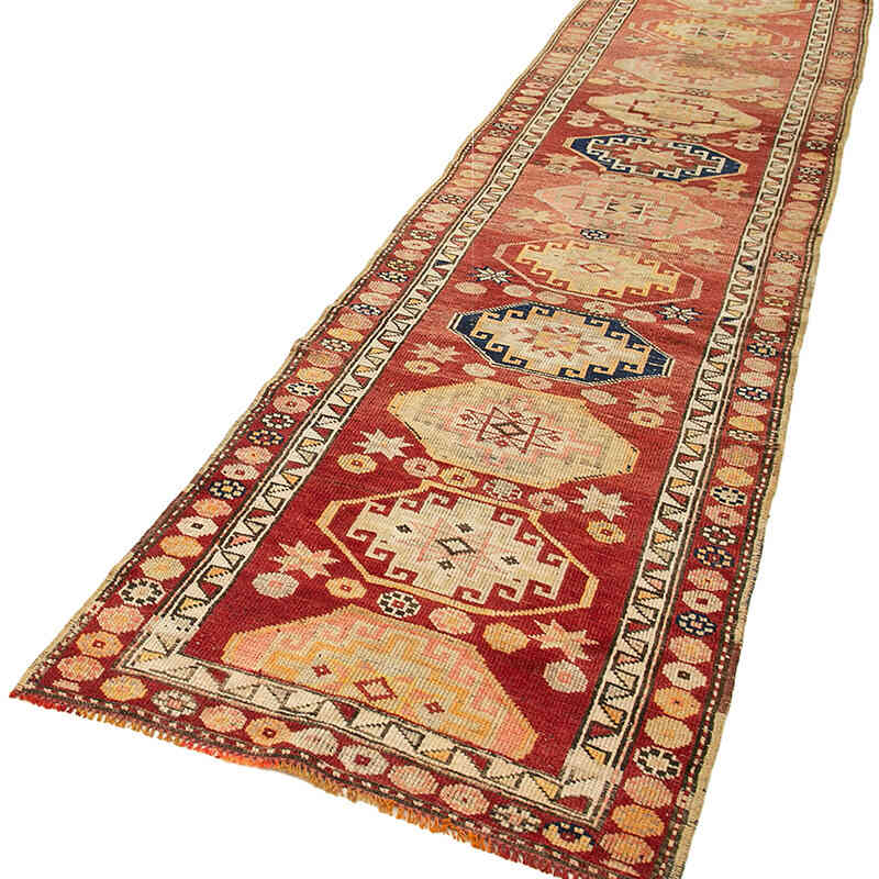 Alfombra Vintage de pasillo - 89 cm x 384 cm - K0054300