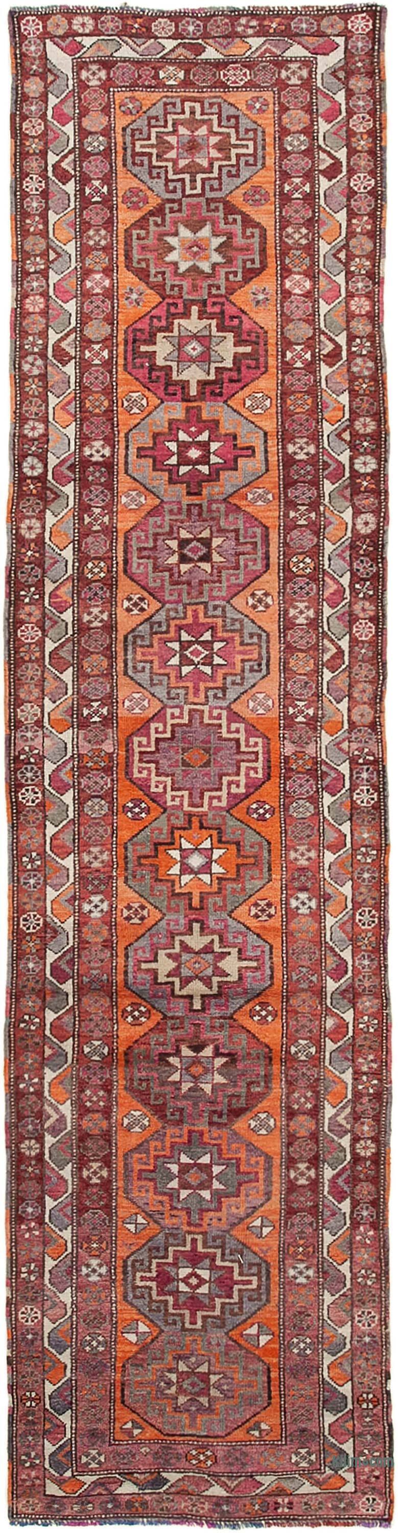 Vintage Tribal Runner Rug - 3'  x 12' 4" (36" x 148") - K0054308