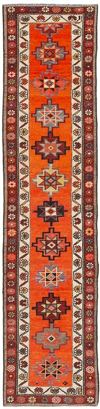 Alfombra Vintage de pasillo - 90 cm x 382 cm