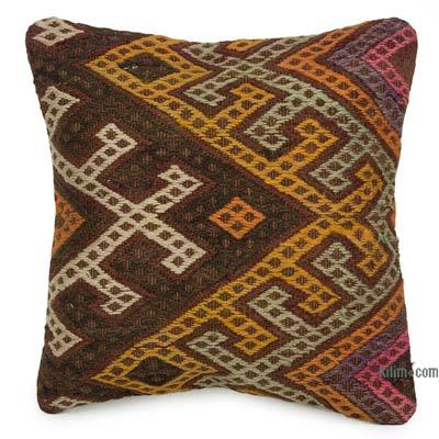 Indian Kilim Cushion Cover 16X16 Pillows Boho Ethnic Jute Rug Throw Pillow Case