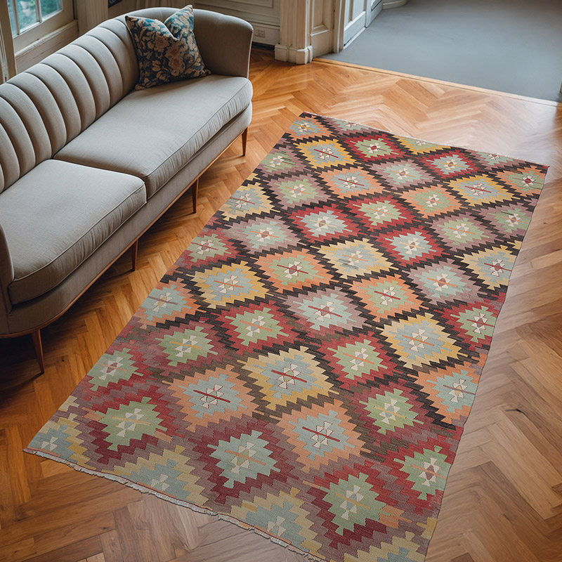 Alfombra Vintage Afyon Kilim - 168 cm x 301 cm - K0054430