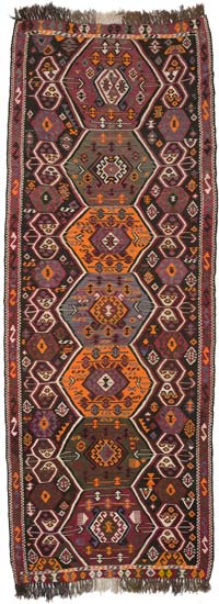 Vintage Kars Kilim Rug - 4' 2" x 11' 3" (50" x 135")