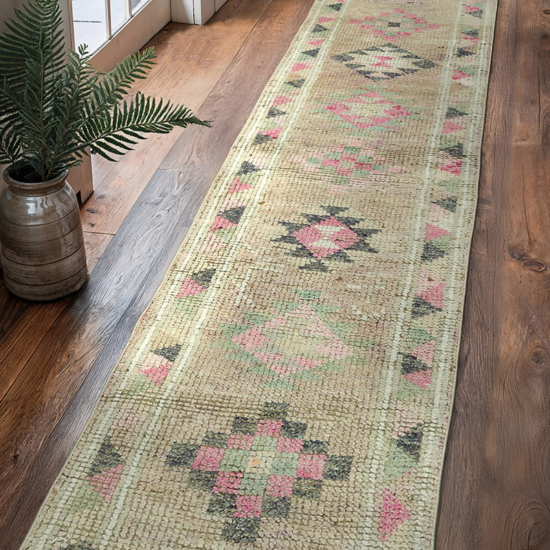 Alfombra Vintage de pasillo - 78 cm x 356 cm - K0054448