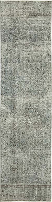 Boyalı El Dokuma Vintage Halı Yolluk - 80 cm x 299 cm