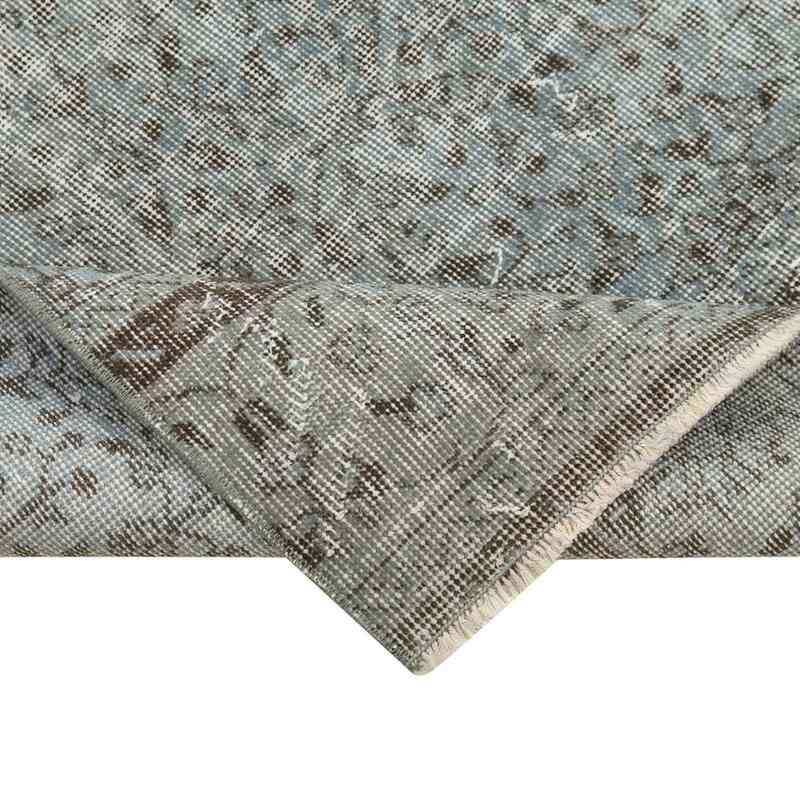 Lacivert Boyalı El Dokuma Vintage Halı Yolluk - 80 cm x 299 cm - K0054451