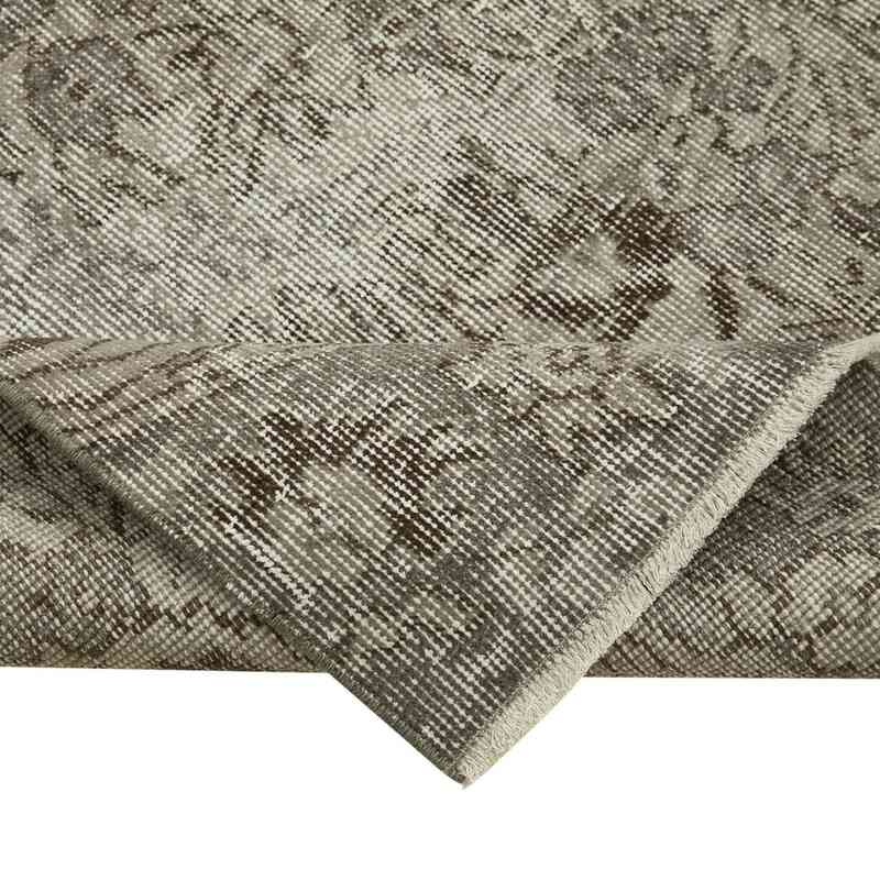 Grey Over-dyed Turkish Vintage Runner Rug - 2' 7" x 9' 8" (31 in. x 116 in.) - K0054464