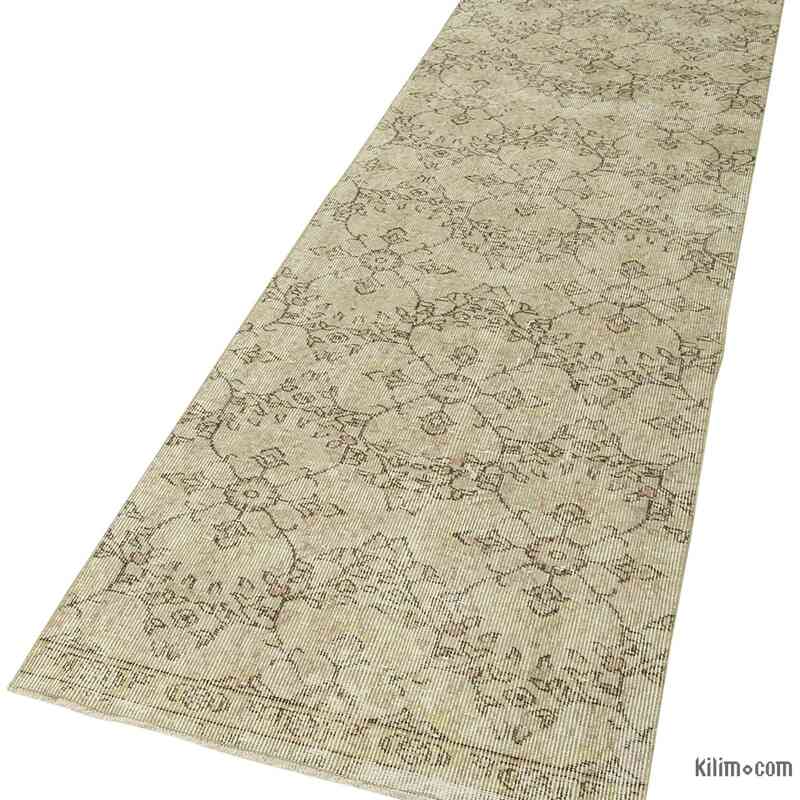 Boyalı El Dokuma Vintage Halı Yolluk - 80 cm x 299 cm - K0054472