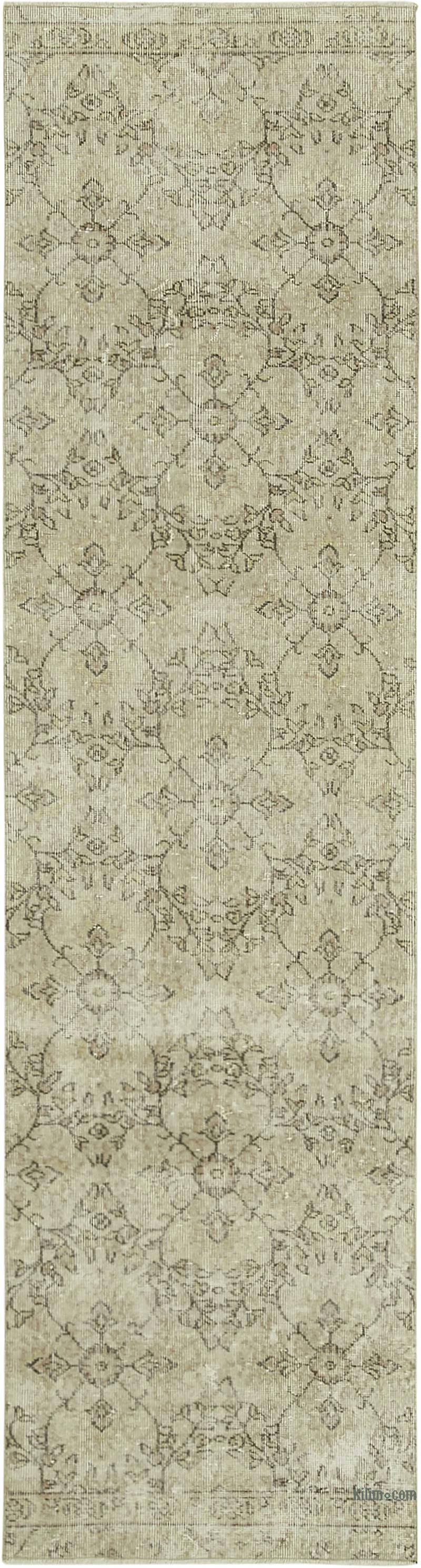 Boyalı El Dokuma Vintage Halı Yolluk - 80 cm x 299 cm - K0054472
