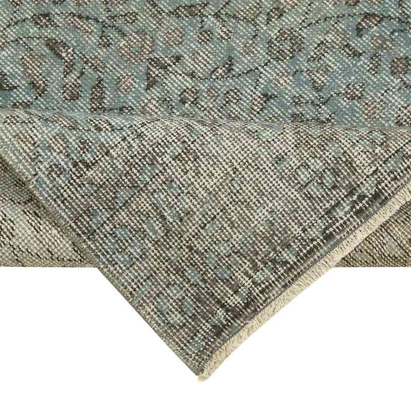 Lacivert Boyalı El Dokuma Vintage Halı Yolluk - 80 cm x 302 cm - K0054473