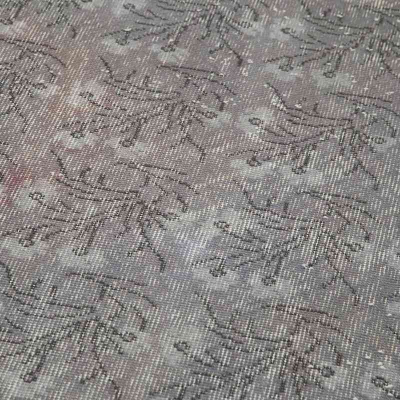 Lacivert Boyalı El Dokuma Vintage Halı Yolluk - 98 cm x 339 cm - K0054477