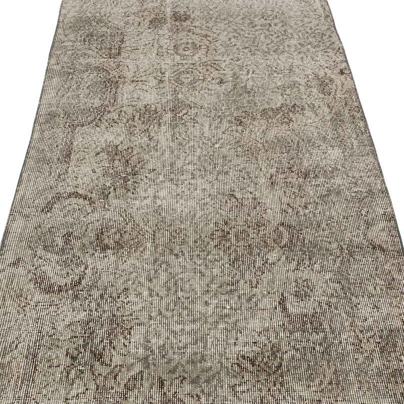 Gray Over-dyed Turkish Vintage Runner Rug - 3' 1" x 9' 9" (37" x 117") - K0054493