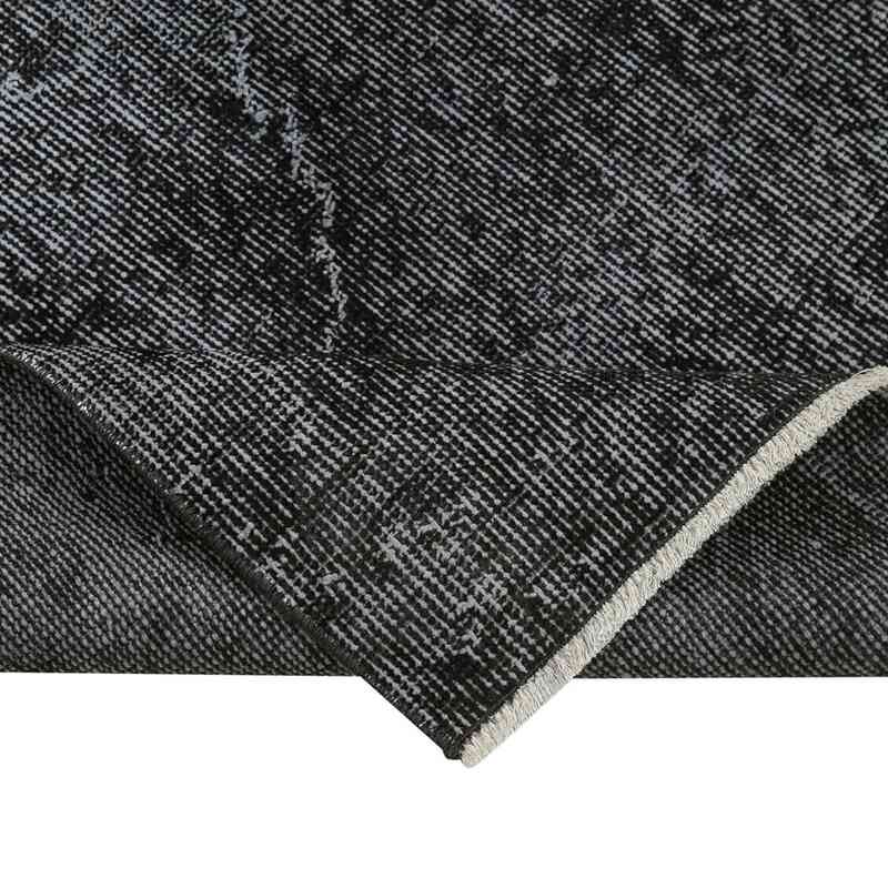 Siyah Boyalı El Dokuma Vintage Halı Yolluk - 80 cm x 287 cm - K0054500