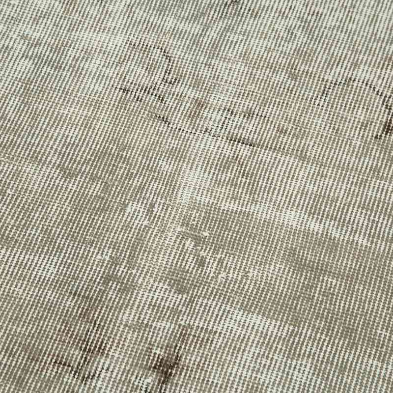 Gray Over-dyed Turkish Vintage Runner Rug - 2' 7" x 9' 7" (31" x 115") - K0054502