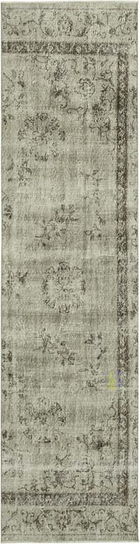 Boyalı El Dokuma Vintage Halı Yolluk - 80 cm x 320 cm