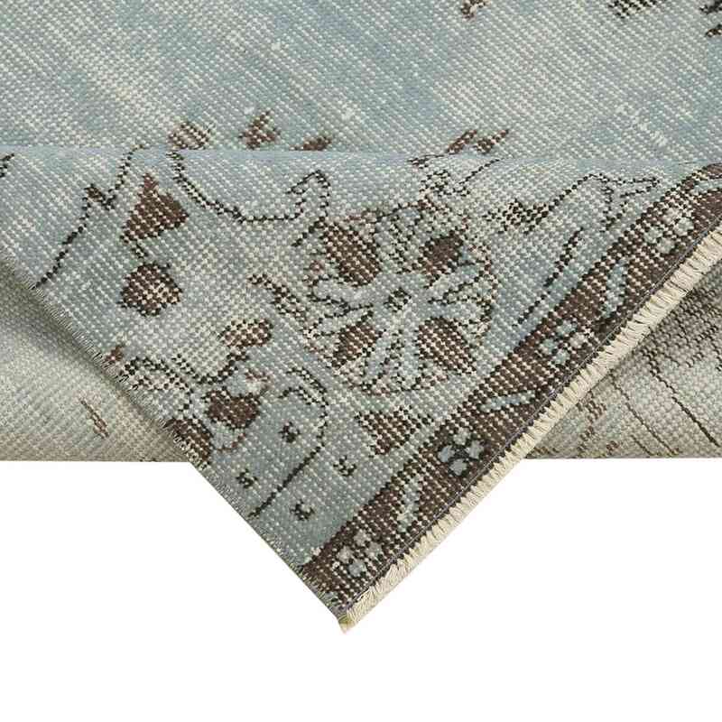 Lacivert Boyalı El Dokuma Vintage Halı Yolluk - 90 cm x 287 cm - K0054512