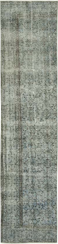 Boyalı El Dokuma Vintage Halı Yolluk - 77 cm x 324 cm
