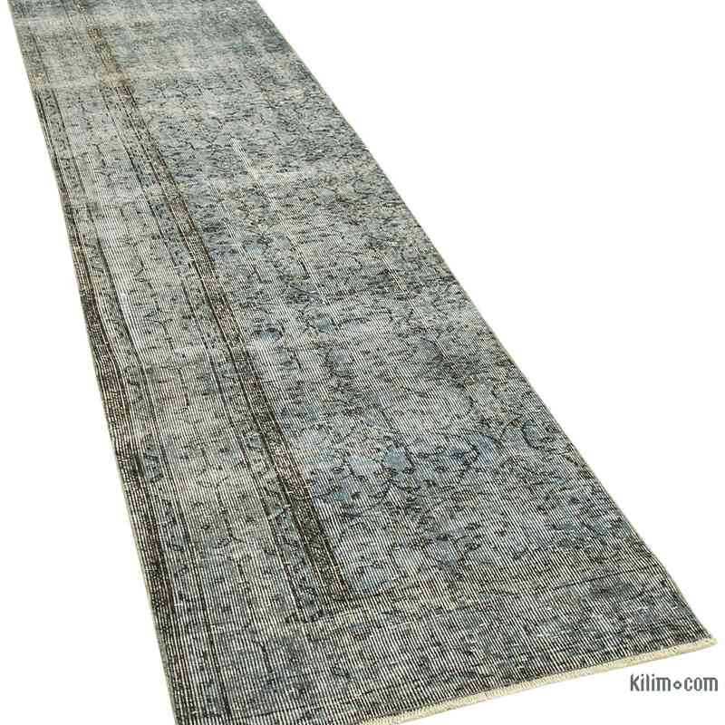 Alfombra de Pasillo Turca Vintage Sobreteñida - 77 cm x 324 cm - K0054513